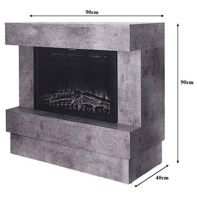 Elektrokamin Matrix Beton 2000W