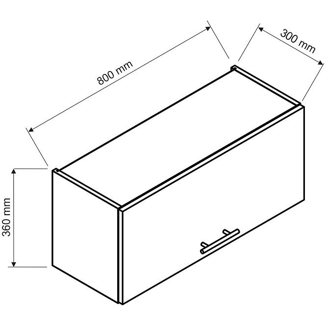 Küchenzeile Livia W80okgr Hellgrau Mat/Weiß