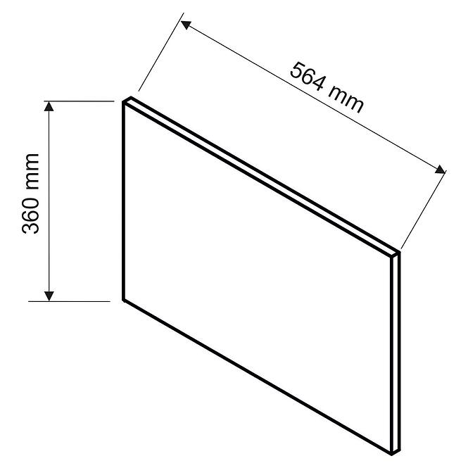 Seitenplatte Oscar 360x564 Anthrazit Lesk