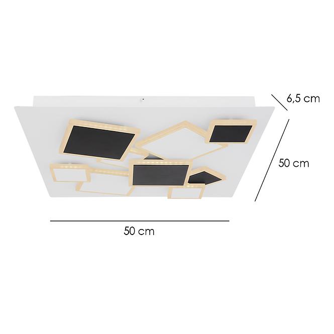 Lampe LED 48290-50 CCT 3000-6000K Weiß/Schwarz 50X50