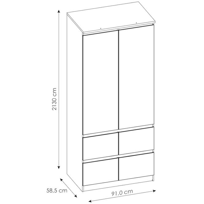 Schrank Boston Bos  S12 alpinweiß