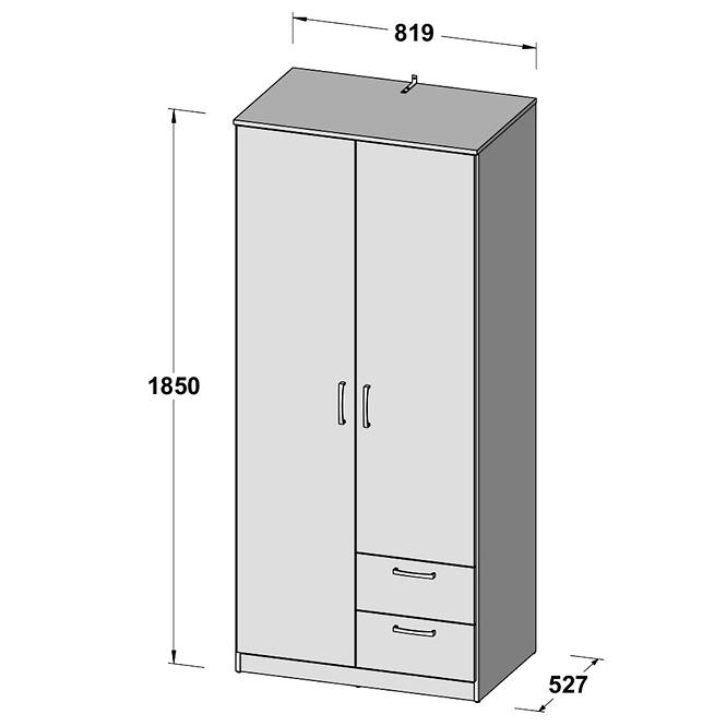 Schrank Niko 82cm Eiche Sonoma