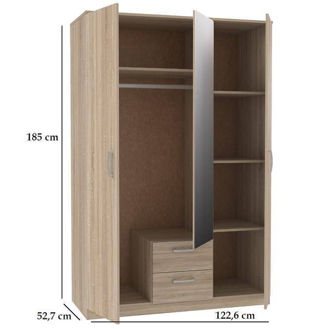 Schrank Niko 123cm Eiche Sonoma