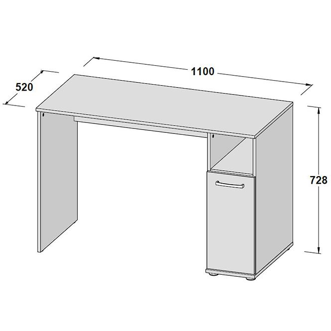 Schreibtisch Niko 110cm Eiche