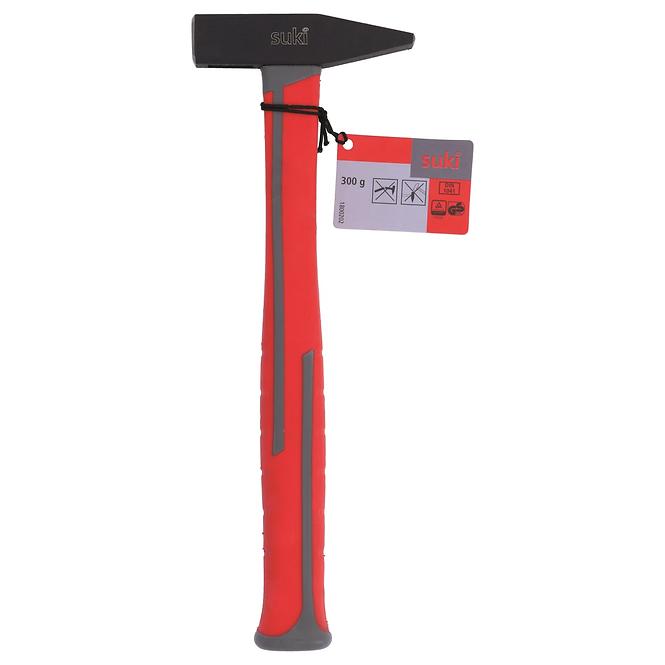 Schlosserhammer 300 g Fiberglas/TPE – Stiel