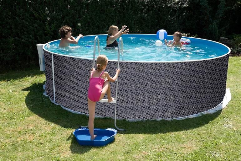 Stahlrahmenpool Orlando 3,66x1,22 m Rattan