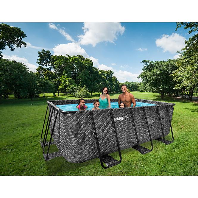 Stahlrahmenpool Florida Premium 2,15x4.0x1,22 m Rattan