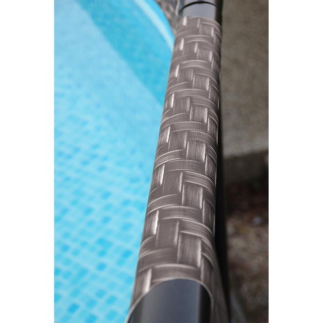 Stahlrahmenpool Florida Premium 2,15x4.0x1,22 m Rattan