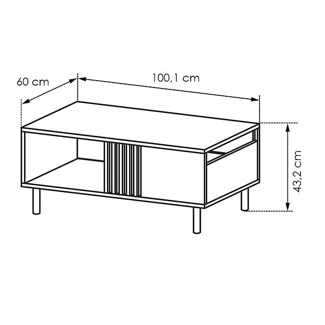 Couchtisch Madis F Eiche Artisan/Anthrazit