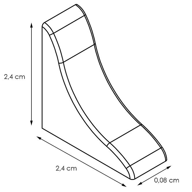 Rovné zakončení  – Blöcke Naturholz  Lws-101