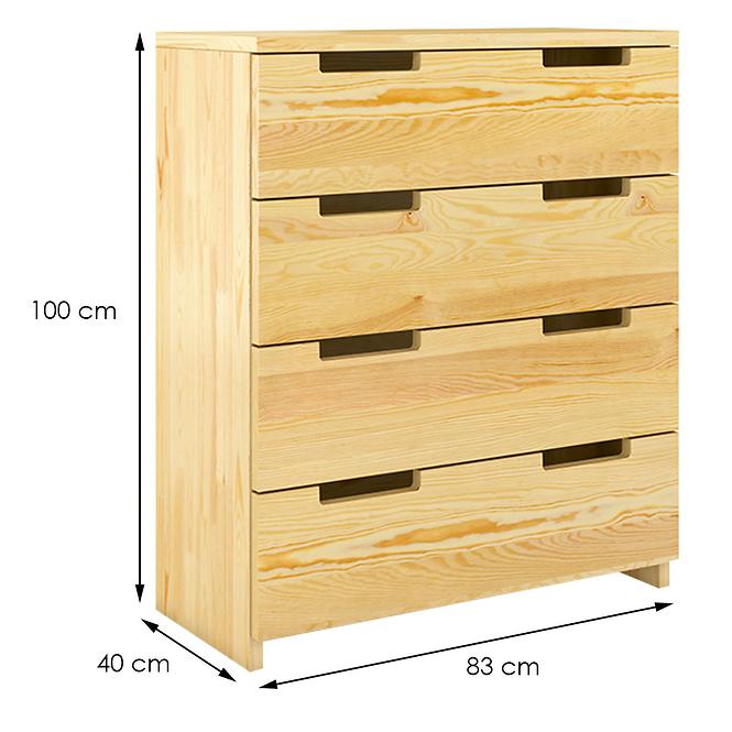 Holzkommode kiefer 4S Skandica spectrum natur