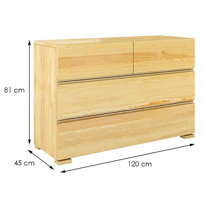 Holzkommode kiefer 4S Skandica vestre natur