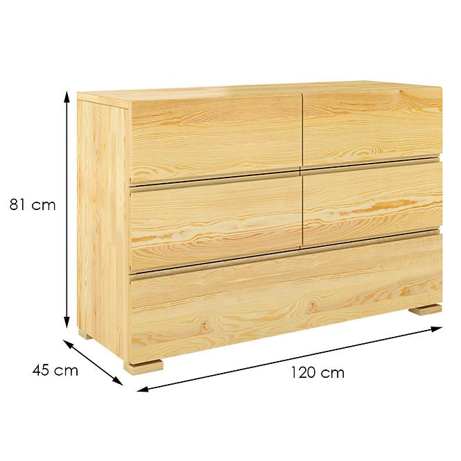 Holzkommode kiefer 5S Skandica vestre natur