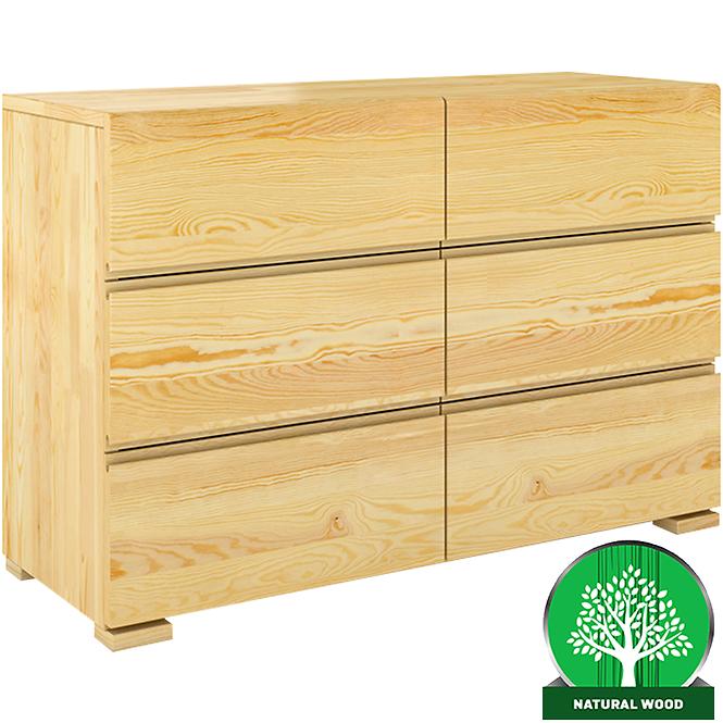 Holzkommode kiefer 6S Skandica vestre natur