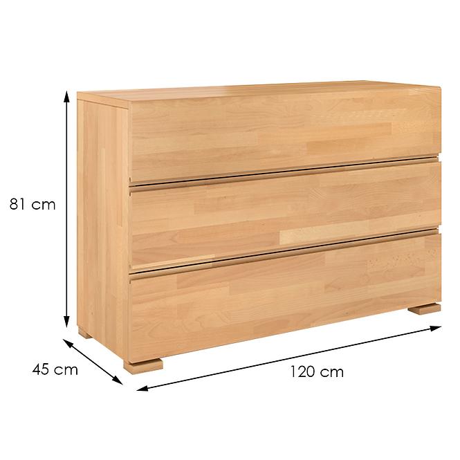 Holzkommode buche 3S Skandica vestre natur