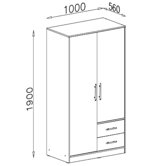 Schrank Smart SRl3 100 cm antracyt