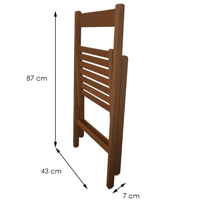 Stuhl Libro 43x48x79 cm Wallnut