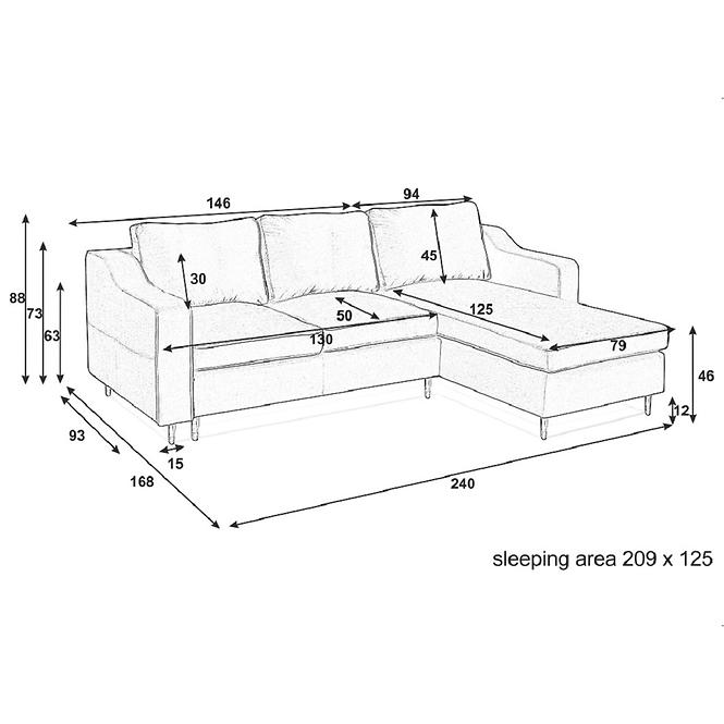 Ecksofa Vero Solo 268