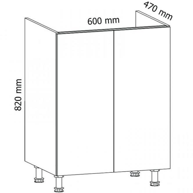 Küchenzeile Gardena D60Z grau