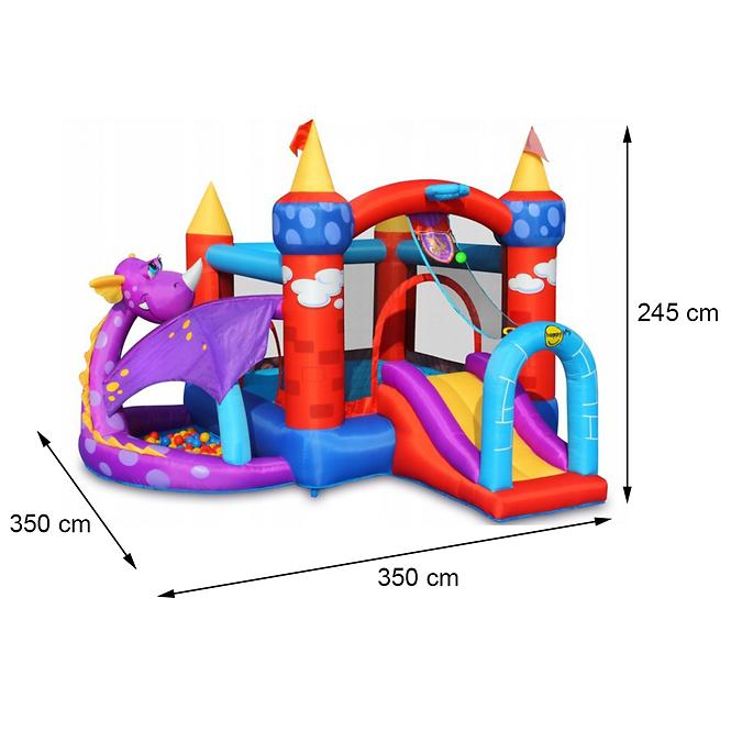 Aufblasbarer Spielplatz Drache 350x350x245 cm