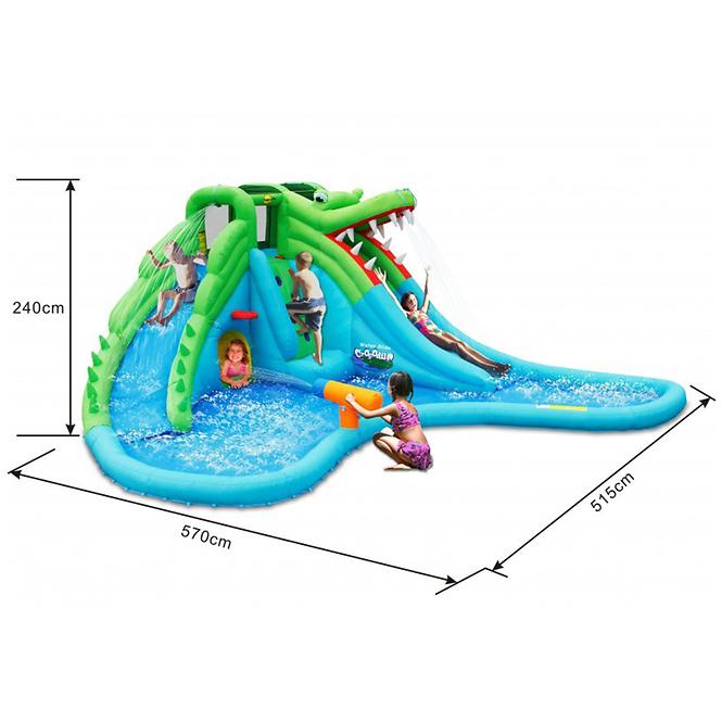 Aufblasbarer Spielplatz Krokodil 570x515x240 cm