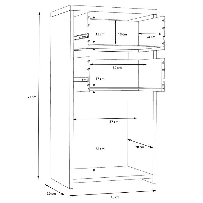 Kommode BEST CHEST old wood vin/beton