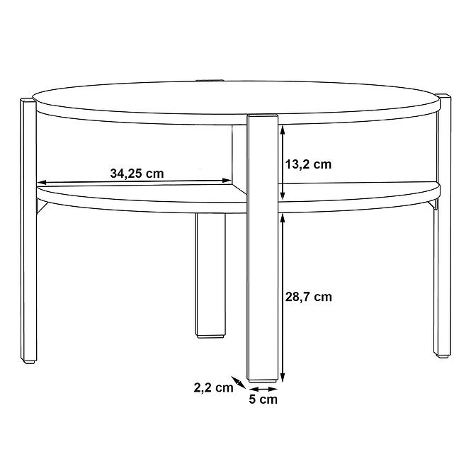 Couchtisch Tobargo eiche artisan