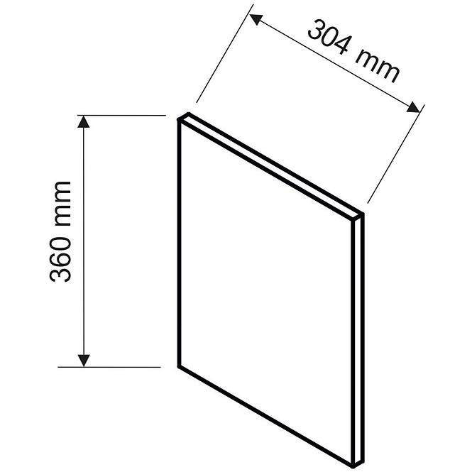 Seitenplatte Irma 360x304 grün  matt