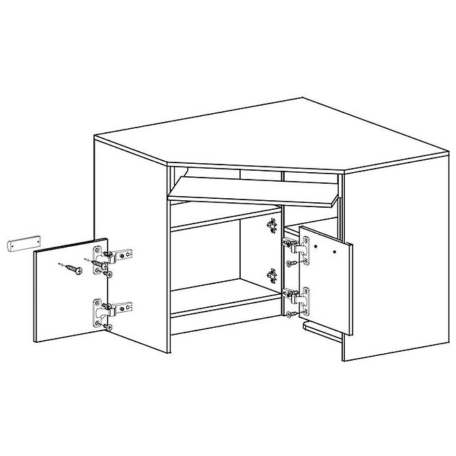 Schreibtisch Lorento 11 asche coimbra/violett