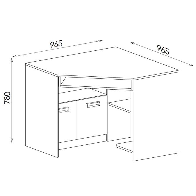 Schreibtisch Lorento 11 asche coimbra/violett