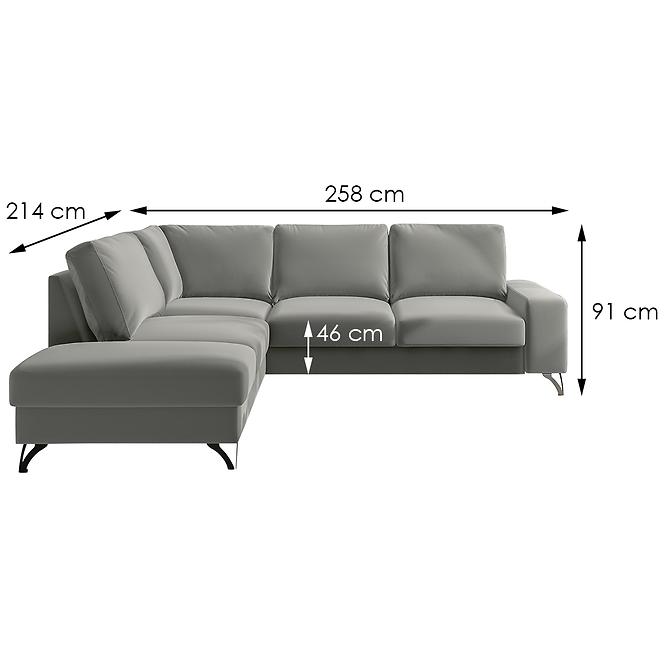 Ecksofa Santi Mini Matt Velvet 85 L