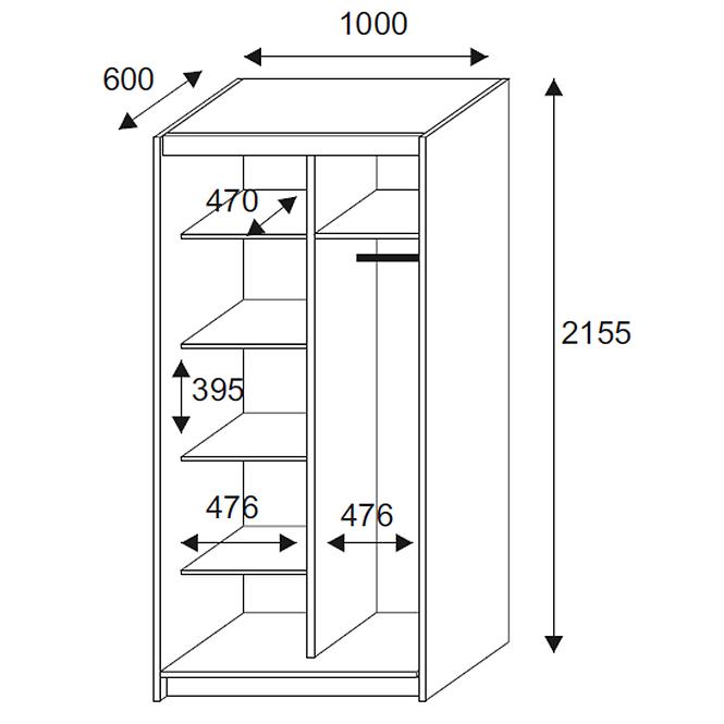 Schrank NICO I 100 weiß