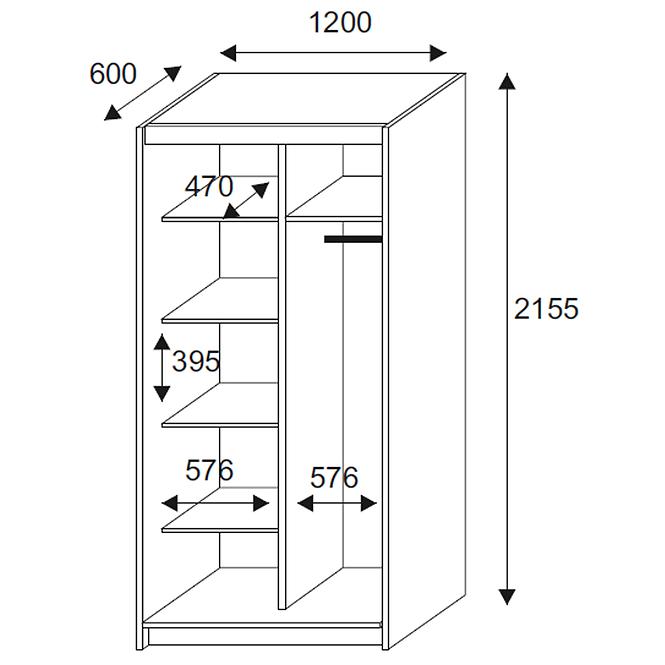 Schrank NICO I 120 weiß