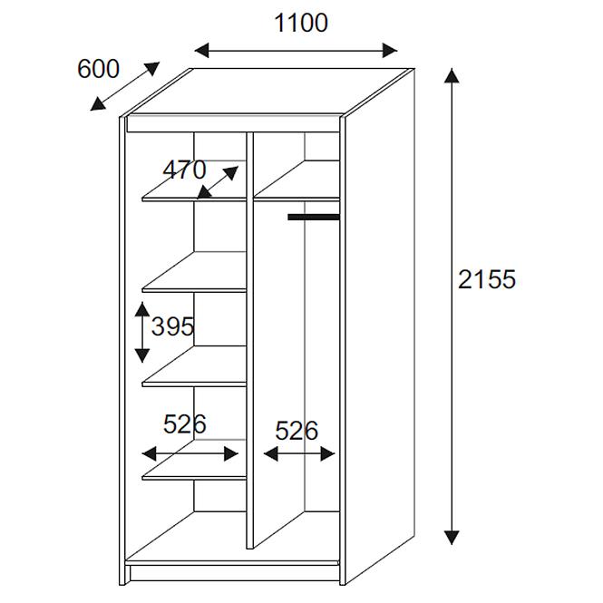 Schrank NICO II 110 weiß