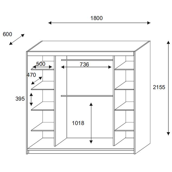 Schrank RIO 180 weiß