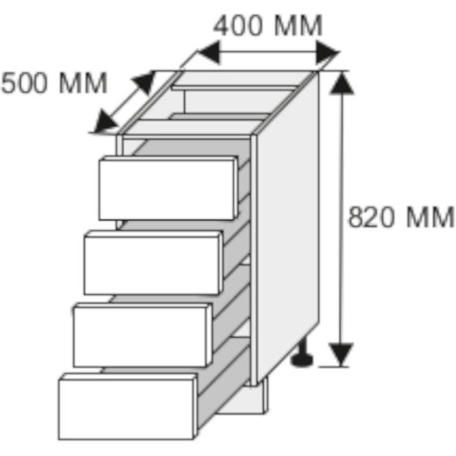 Küchenzeile Essen grey D4M/40