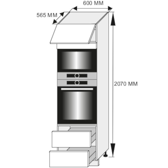 Küchenzeile Essen grey D14/RU/2E-284