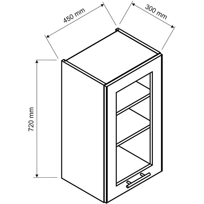 Küchenzeile Emily Ws45 Pl grau