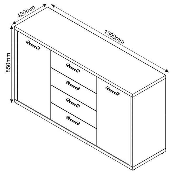 Kommode Vogue 150x42x85 16130