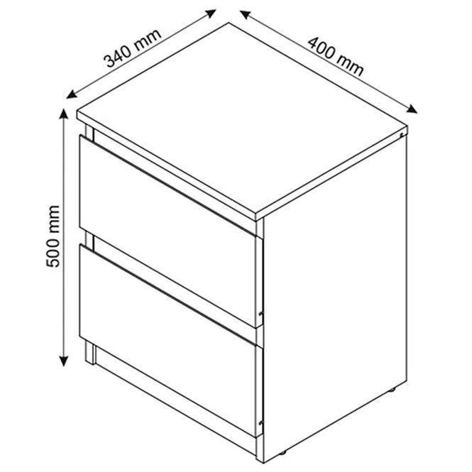 Nachttisch Hugo 40x34x50 638966