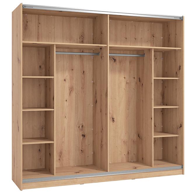 Schrank Mondego 220 artisan/weiß glanz