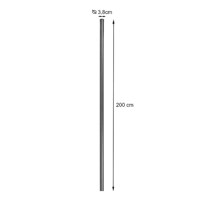 Pfosten rund 2 m, Durchmesser: 38 mm, RAL7016