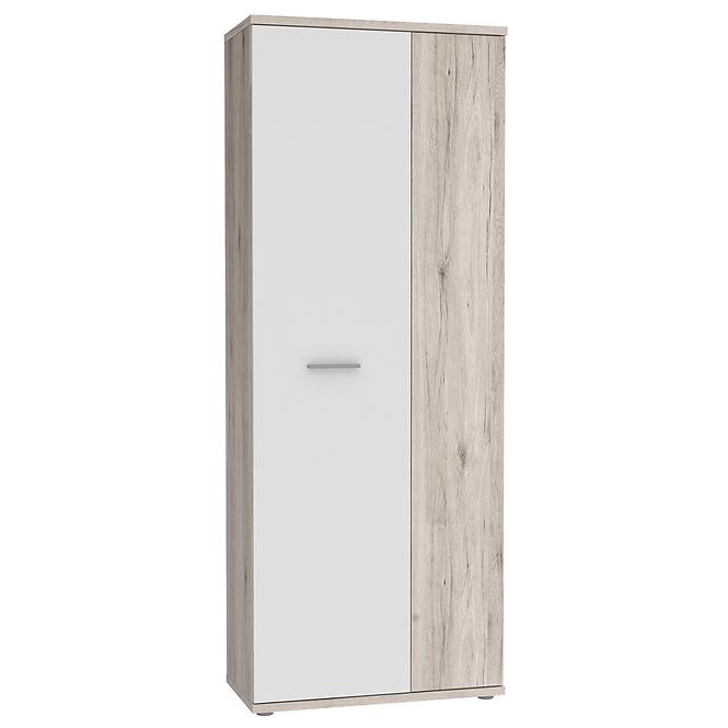 Schrank Net 5p Eiche Sand / Weiss