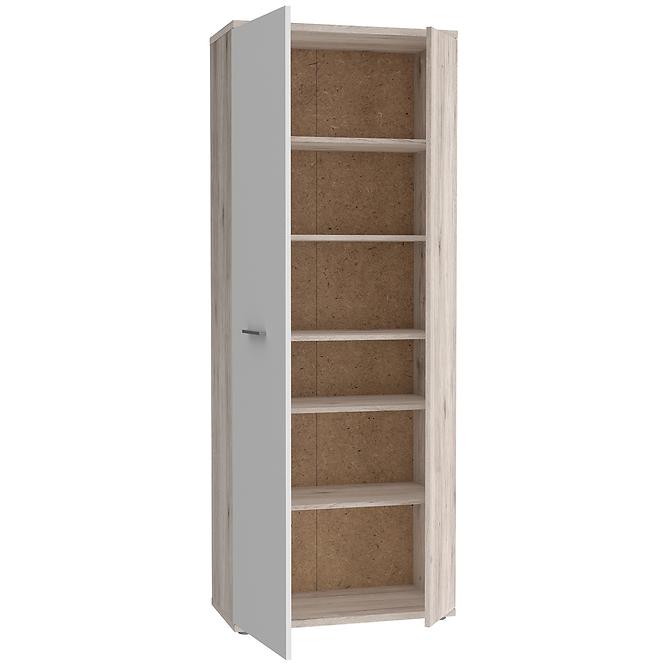 Schrank Net 5p Eiche Sand / Weiss