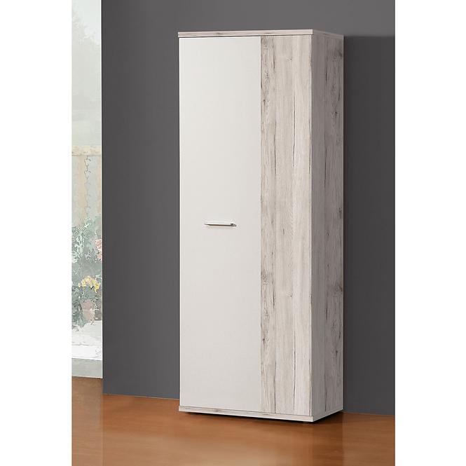 Schrank Net 5p Eiche Sand / Weiss