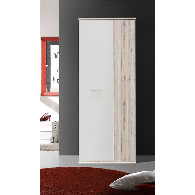 Schrank Net 5p Eiche Sand / Weiss