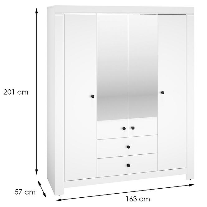 Schrank Lahti 02 Weiß Mat