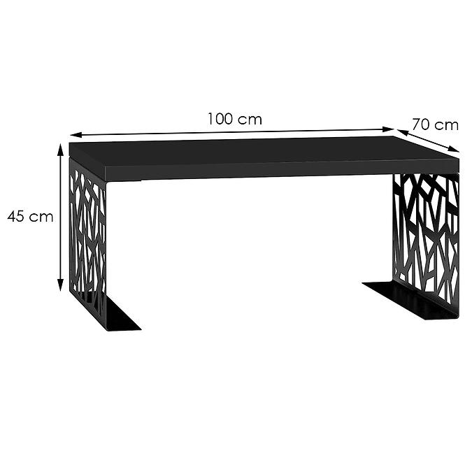 Couchtisch Semanier schwarz Glanz