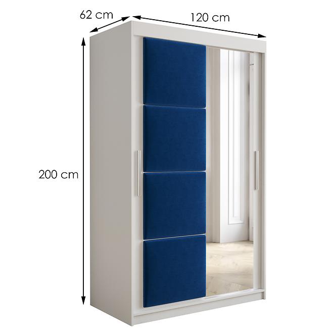 Schrank Tapi 120 Weiß/Blau