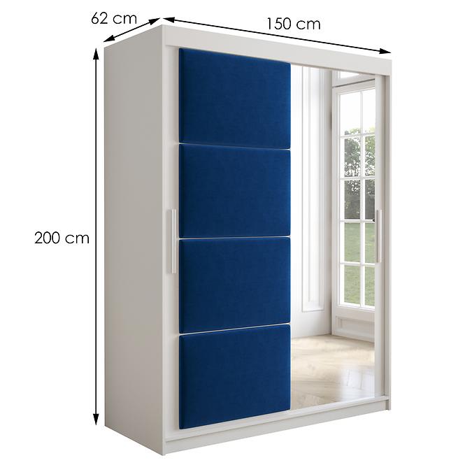 Schrank Tapi 150 Weiß/Blau